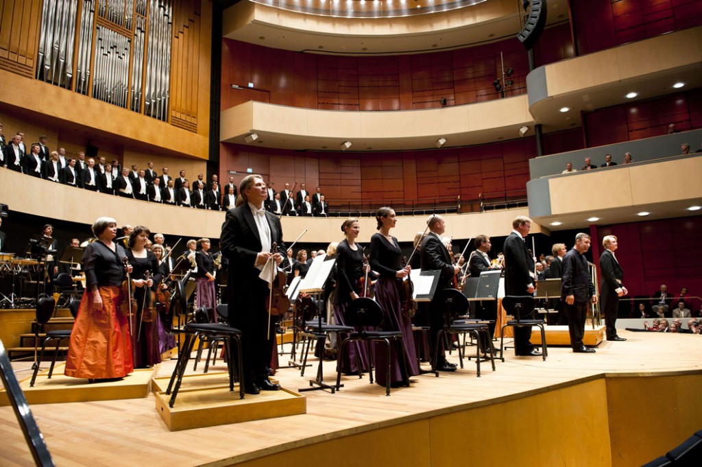 The Lahti Symphony Orchestra in the Sibelius Hall. Photo: © Juha Tanhua